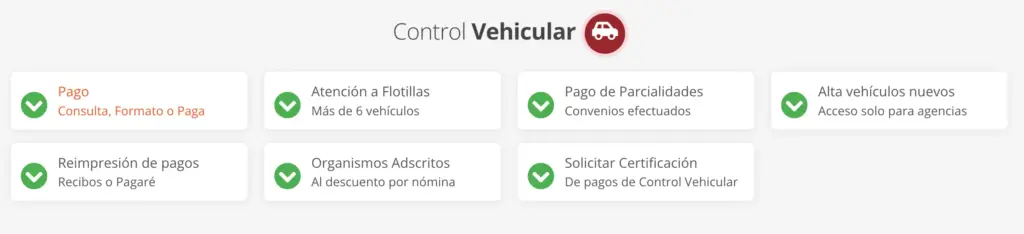 pago de control vehicular